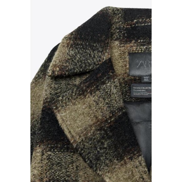 ZARA CHECK WOOL BLEND COAT ZW COLLECTION LIMITED EDITION - Picture 11 of 11